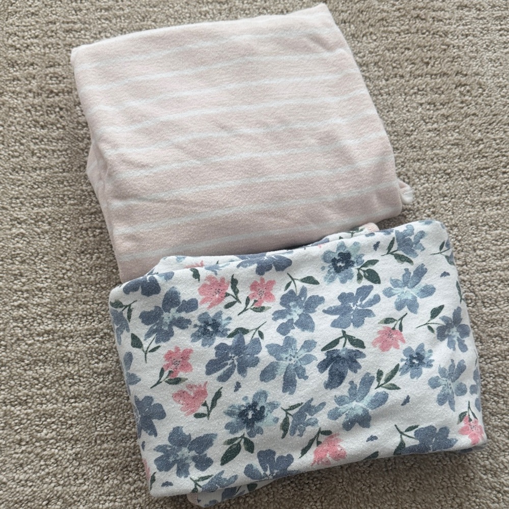 Floral and Striped Baby Hooded Towels